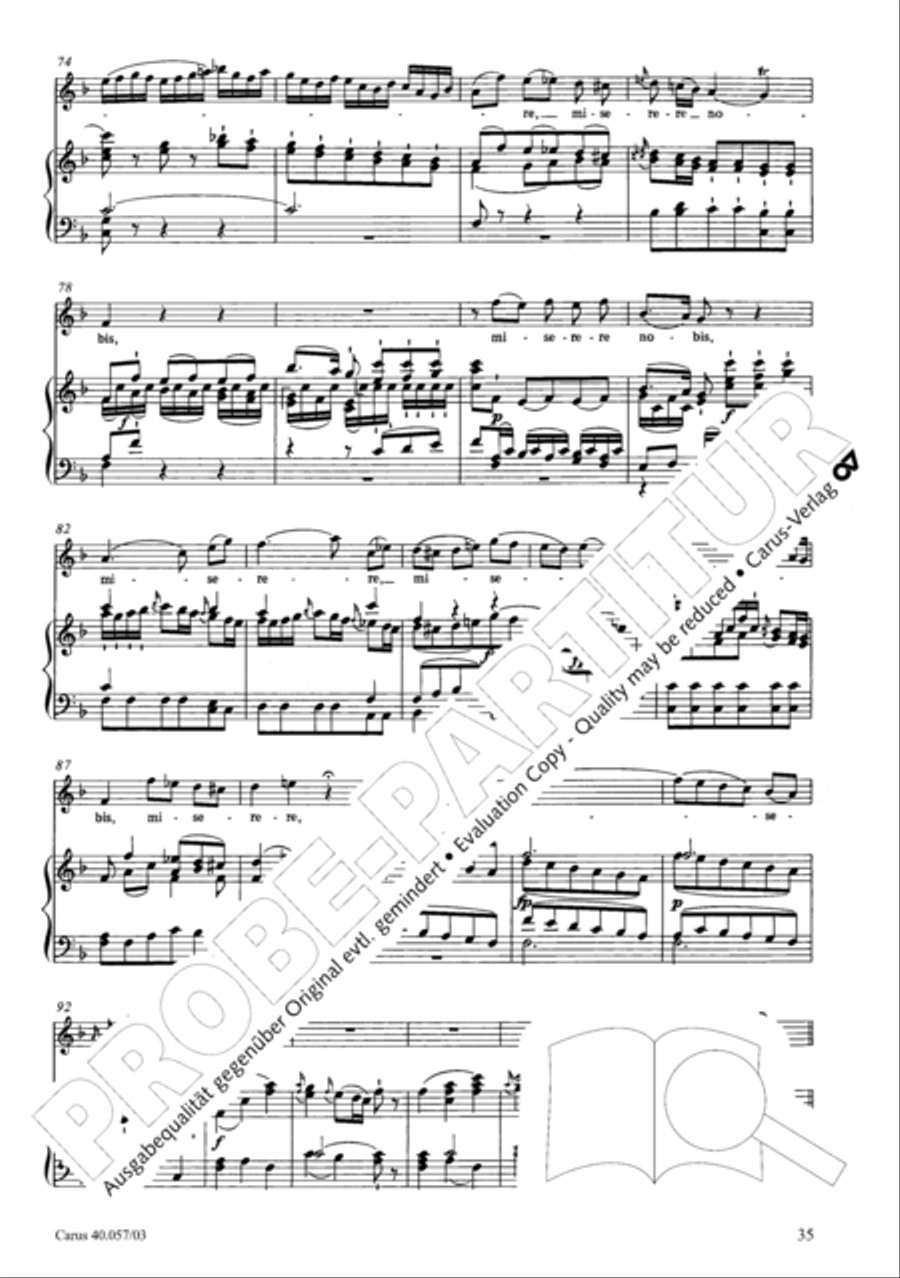 Litaniae de venerabili altaris Sacramento in Es 4-Part scores gallery preview page 36