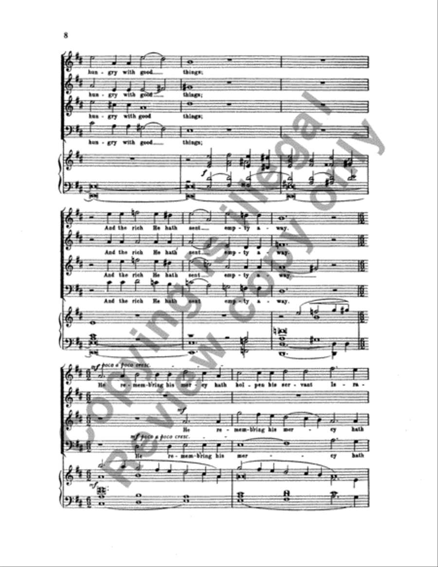 Magnificat & Nunc Dimittis in D 4-Part scores gallery preview page 23