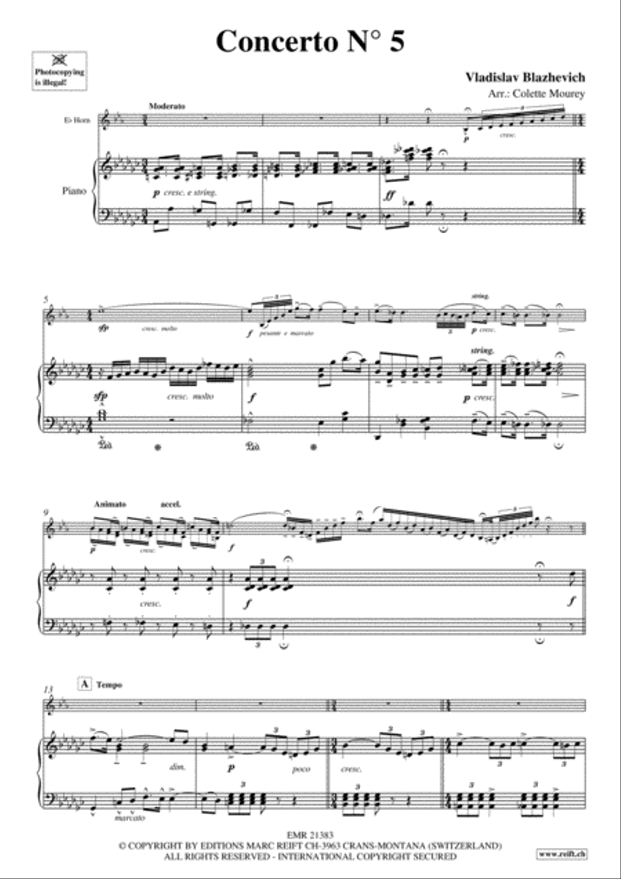 Concerto No. 5 Concerto No. 5 Horn scores gallery preview page 6