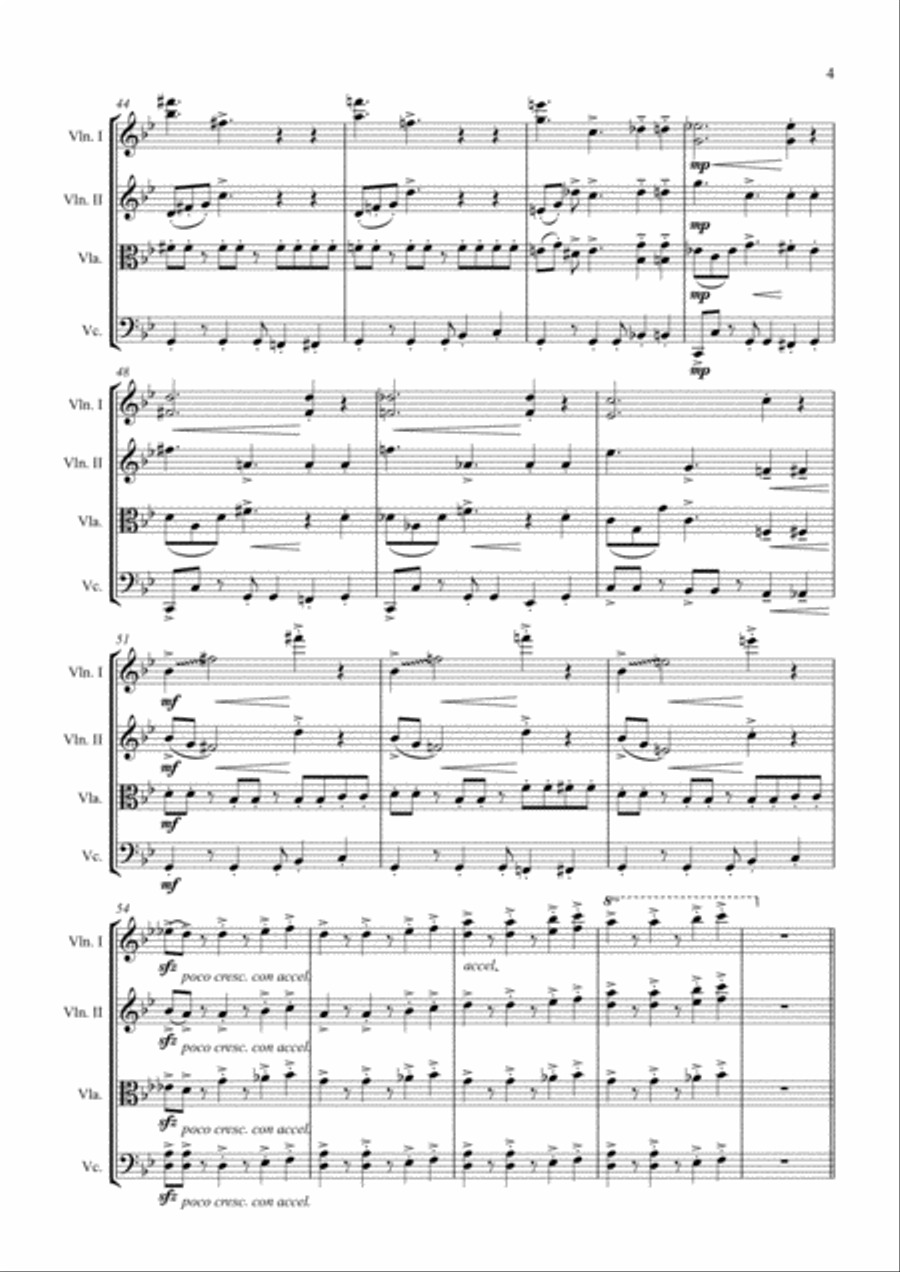 Mission: Impossible Theme from the Paramount Television Series MISSION: IMPOSSIBLE String Quartet scores gallery preview page 5