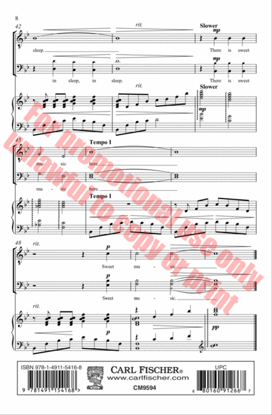 There is Sweet Music Here 3-Part scores gallery preview page 9