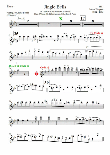 Jingle Bells (easily swinging ensemble) image number null