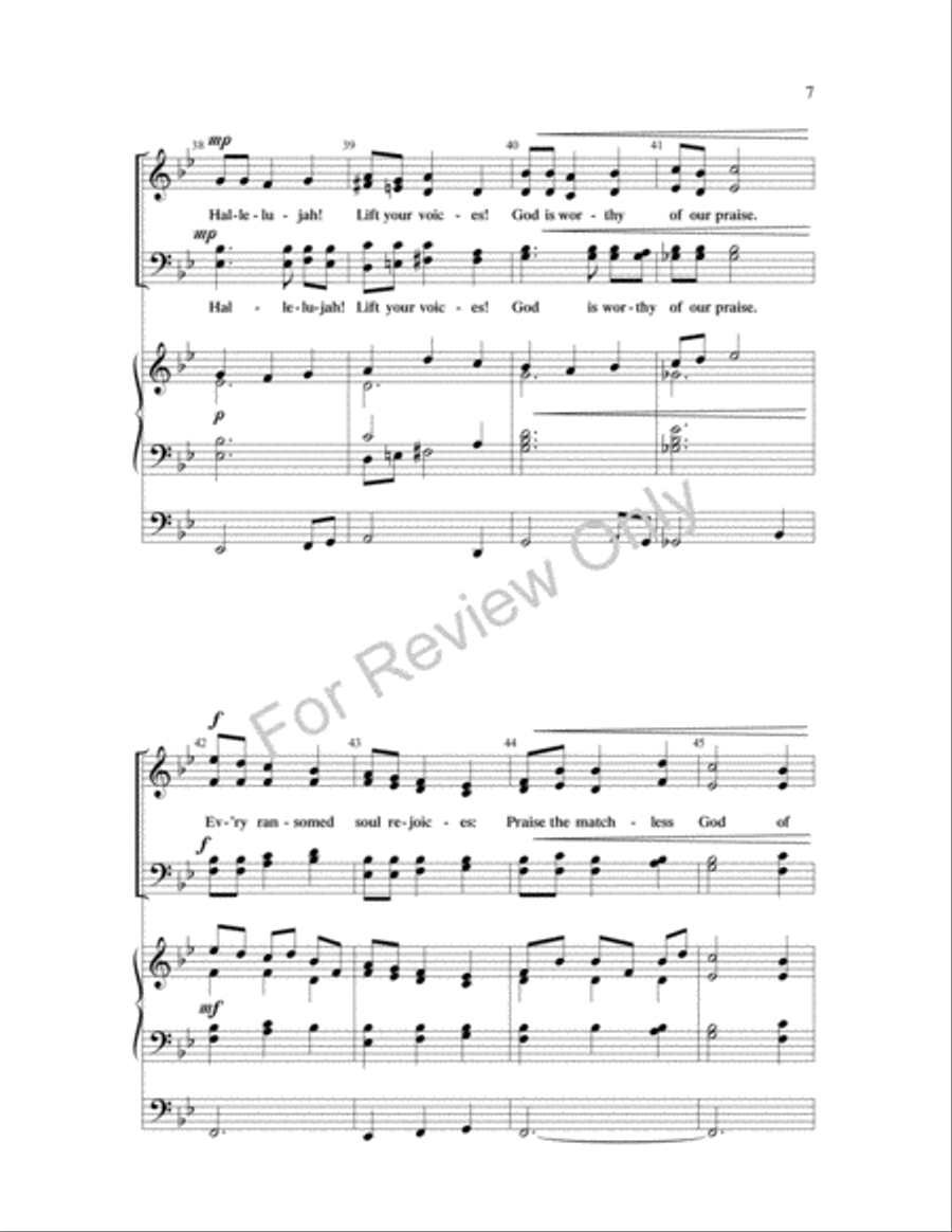 Matchless God of Grace 4-Part scores gallery preview page 7