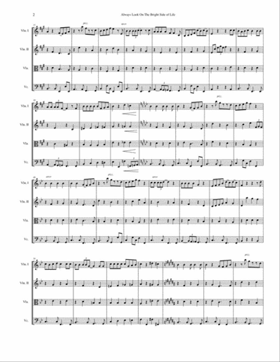 Always Look On The Bright Side Of Life Small Ensemble scores gallery preview page 2