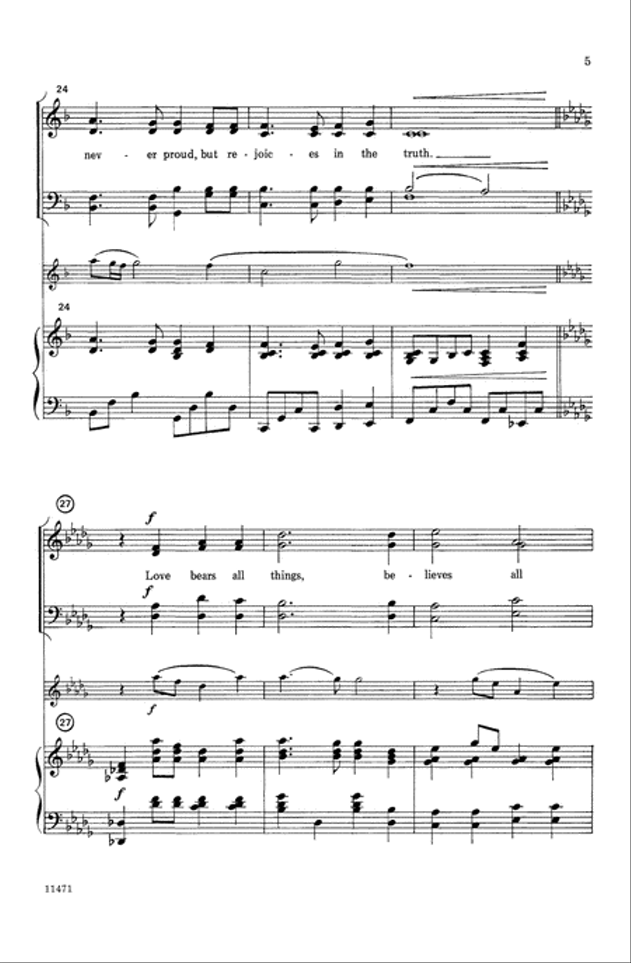 The Greatest of These Is Love 4-Part scores gallery preview page 5