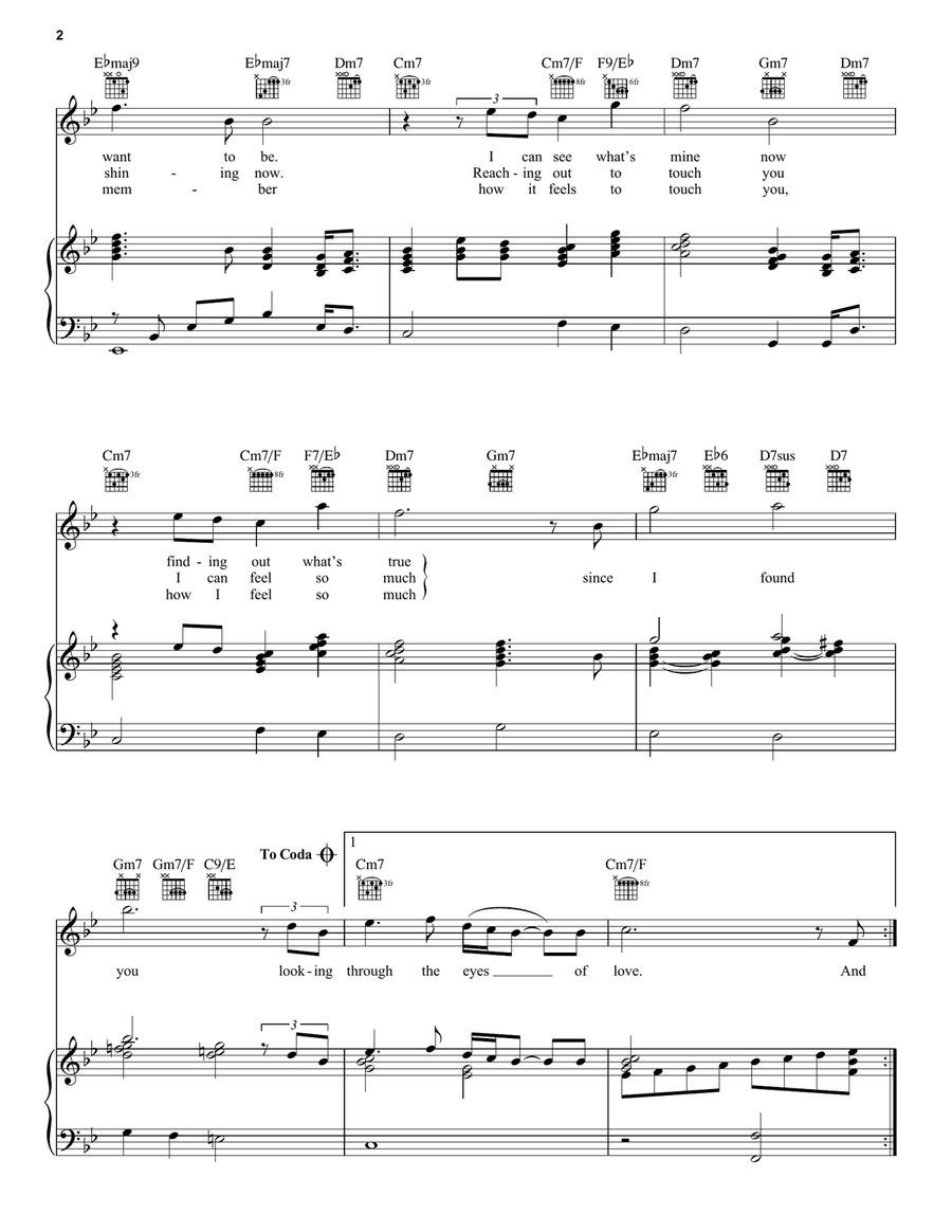 Theme From Ice Castles (Through The Eyes Of Love) Piano, Vocal, Guitar scores gallery preview page 2