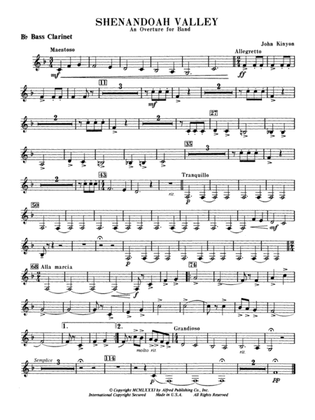 Shenandoah Valley: B-flat Bass Clarinet
