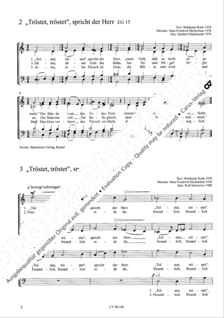 Chorsatze zum Evangelischen Gesangbuch Choir scores gallery preview page 7