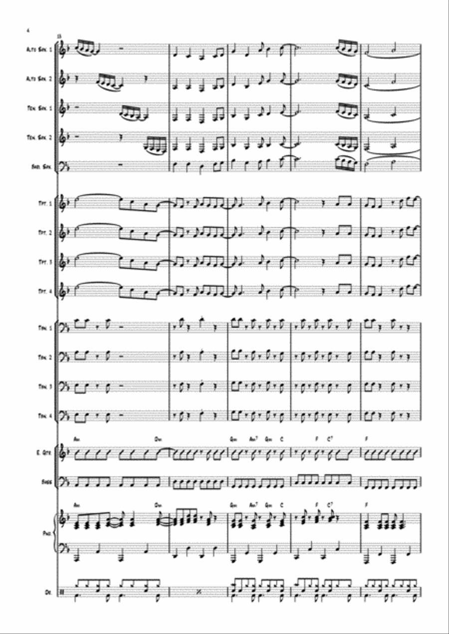 Don't Stop Me Now Jazz Ensemble scores gallery preview page 4