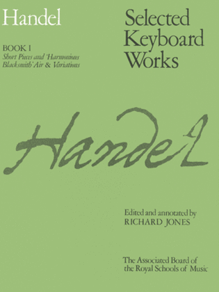 Book cover for Selected Keyboard Works, Book I