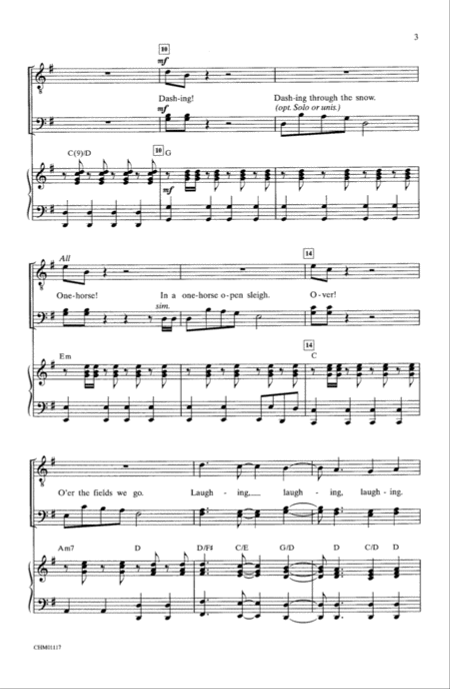 J.B.M.C.A. (Jingle Bells, Merry Christmas to All) Choir scores gallery preview page 2