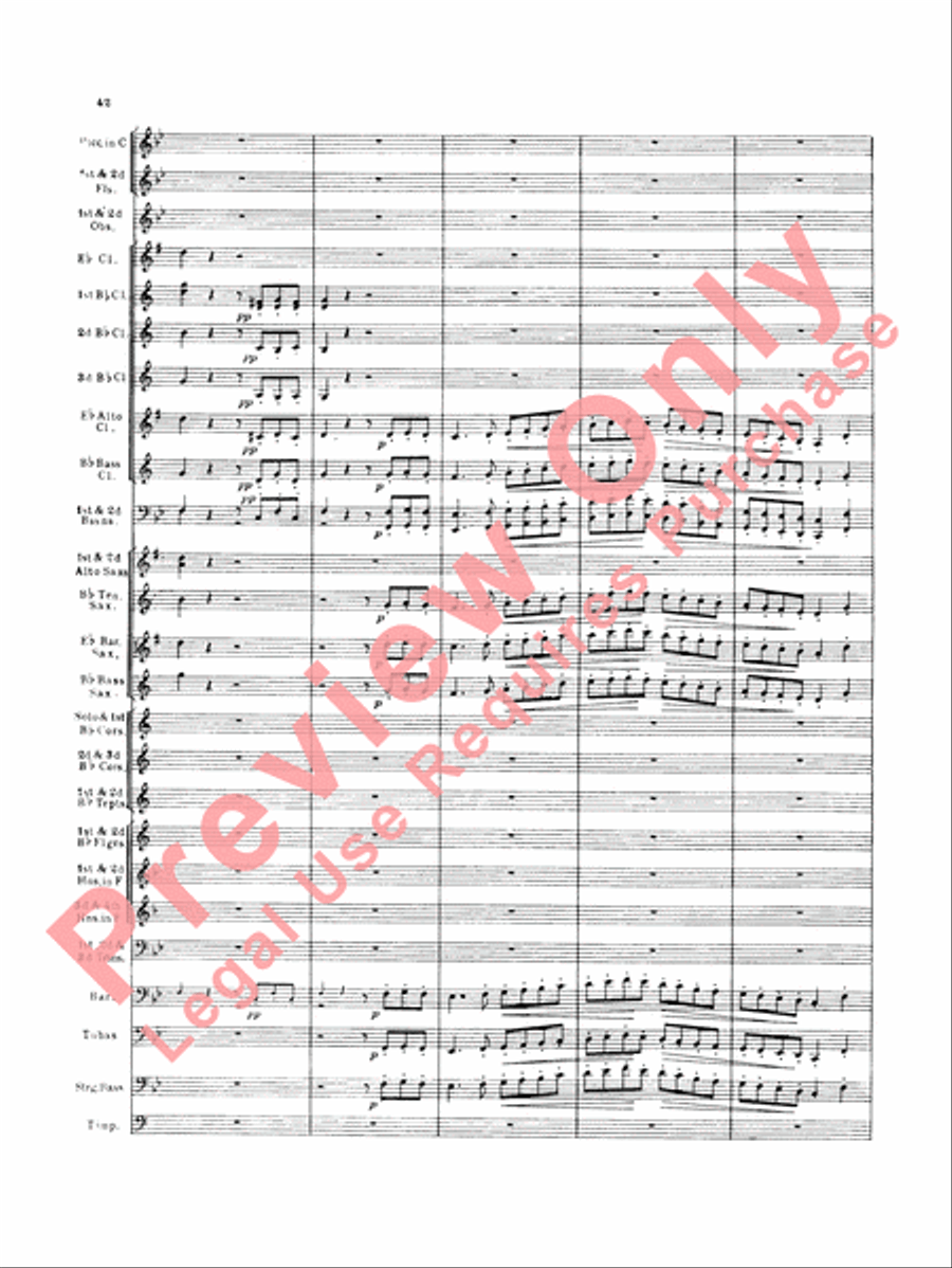 Italian in Algiers (Overture) Concert Band scores gallery preview page 45