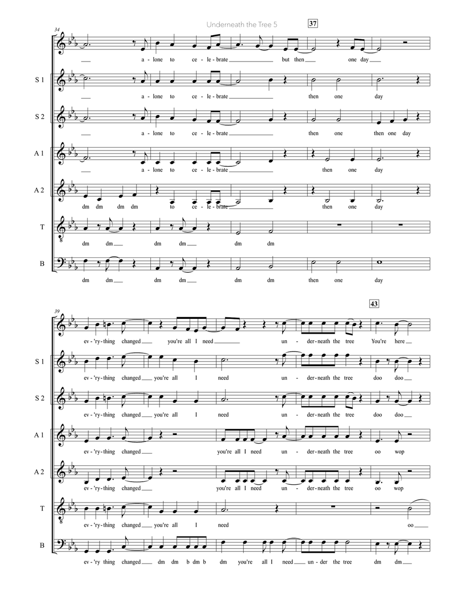 Underneath The Tree Divisi scores gallery preview page 5