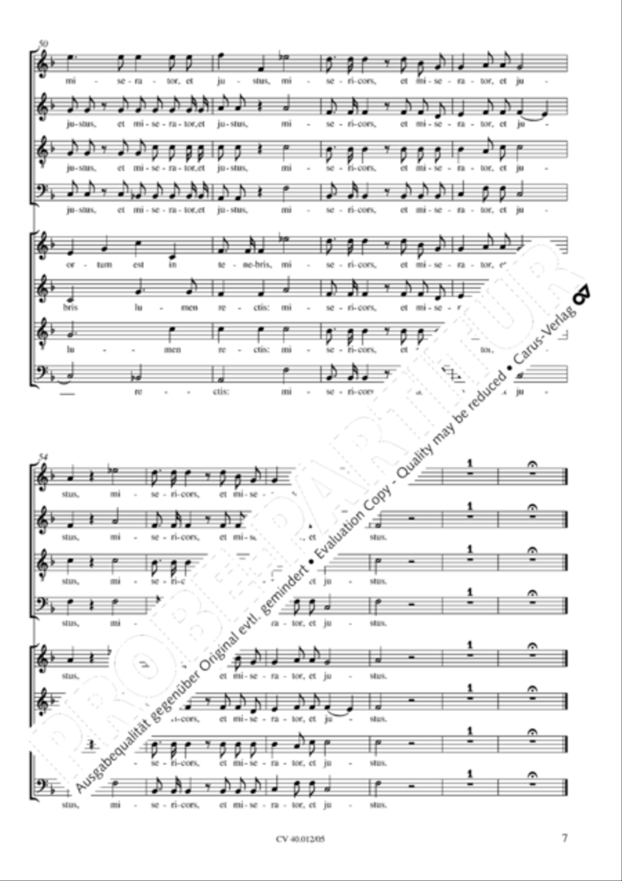 Beatus vir (How blest is he) Psalm 111 4-Part scores gallery preview page 8