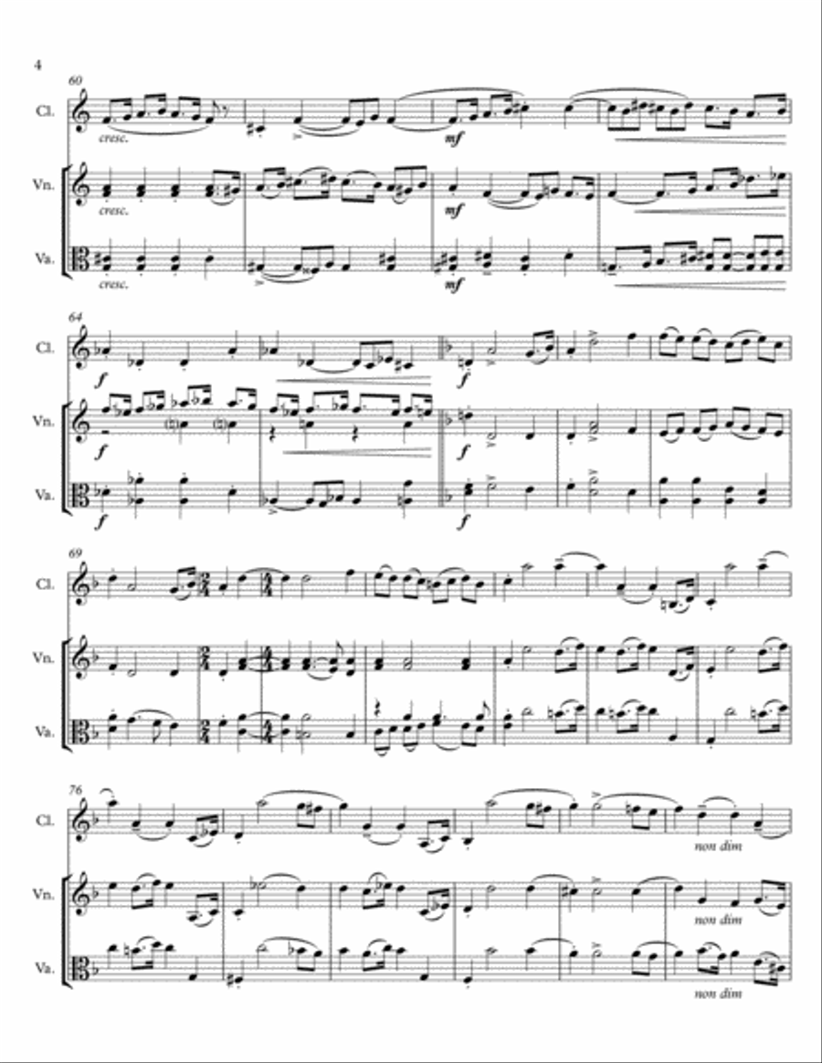 Prelude and Fugue (no. 1) for violin, viola & clarinet, op. 23 Small Ensemble scores gallery preview page 4