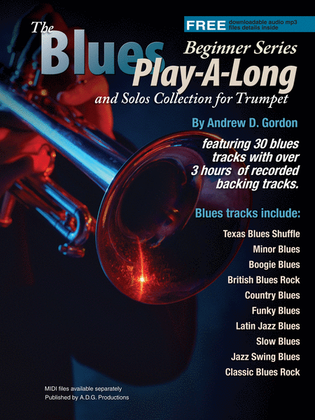 Book cover for The Blues Play-A-Long and Solos Collection for Trumpet Beginner Series