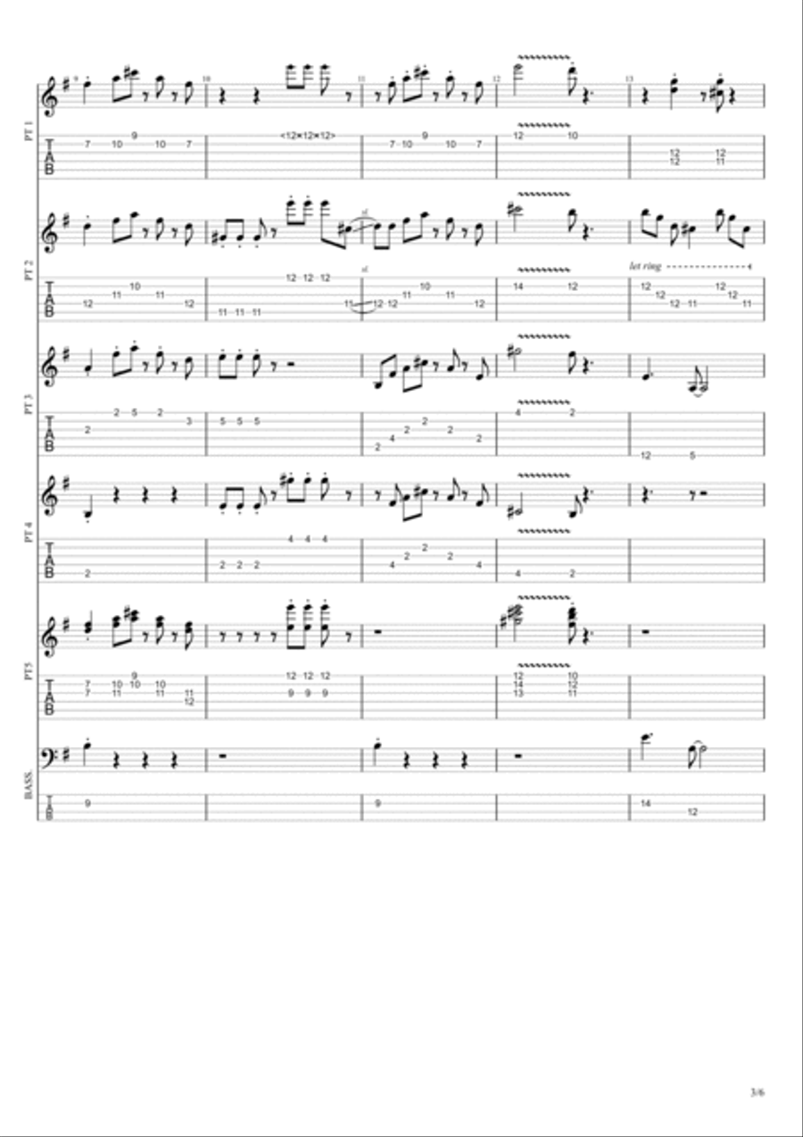 Mii Channel Theme Mii Channel Theme Bass Guitar scores gallery preview page 3