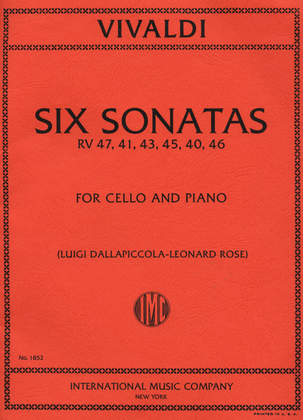 Book cover for Six Sonatas, Rv 47, 41, 43, 45, 40, 46