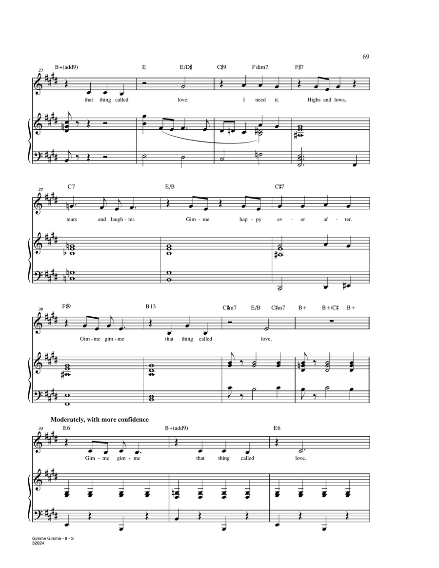 Gimme Gimme (from Thoroughly Modern Millie) Voice scores gallery preview page 3