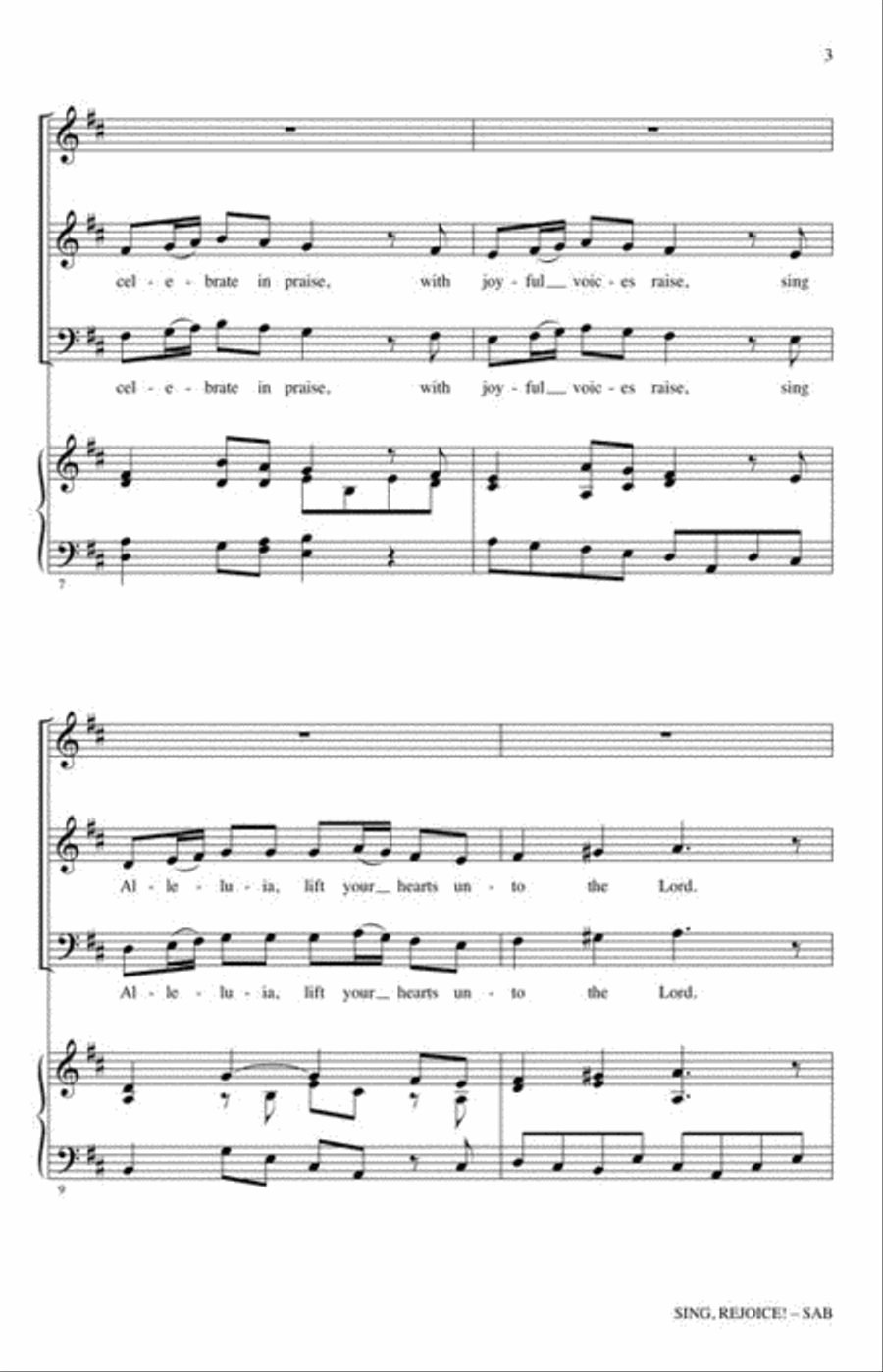Sing, Rejoice! 3-Part scores gallery preview page 4