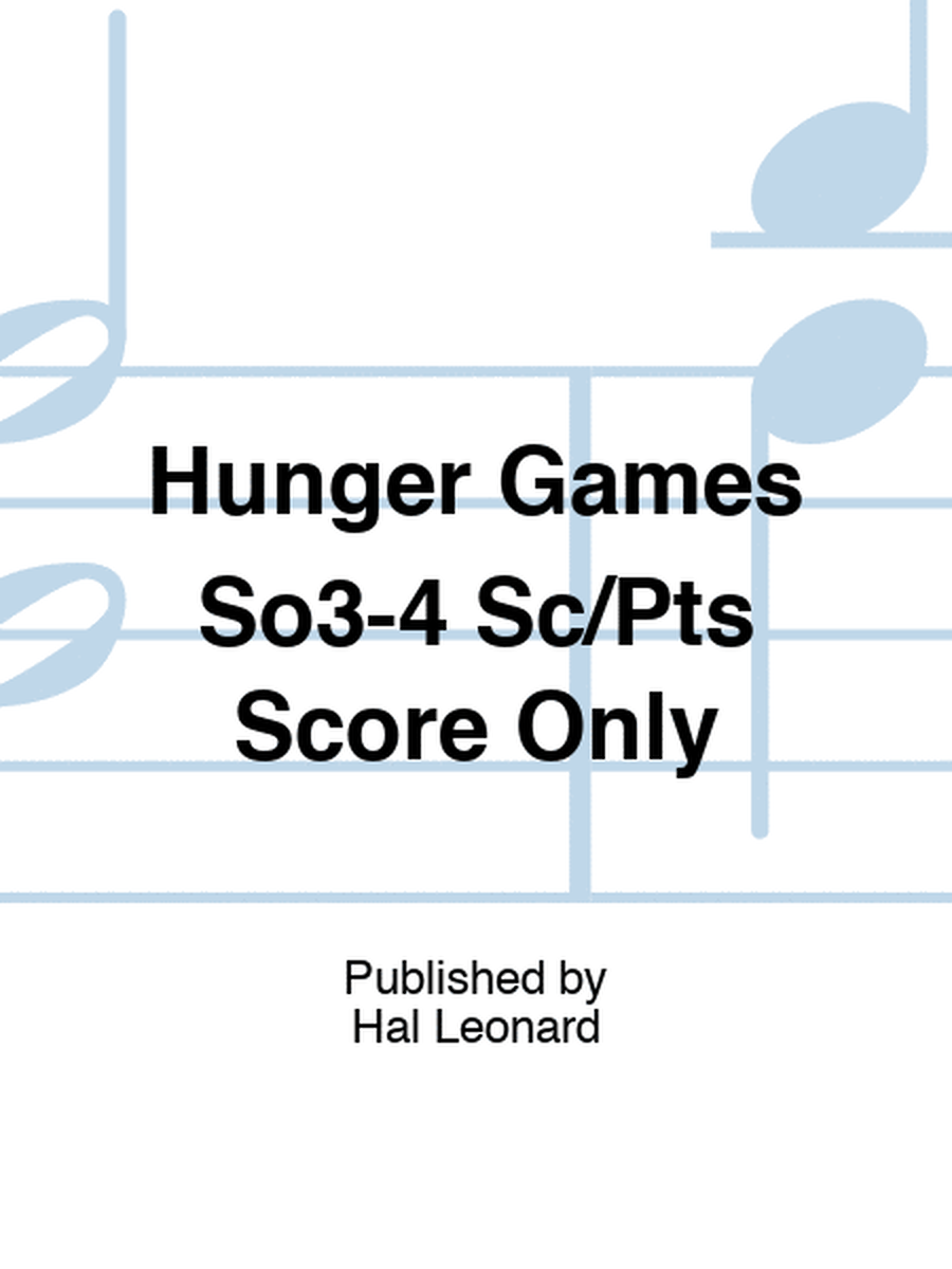 Hunger Games So3-4 Sc/Pts Score Only