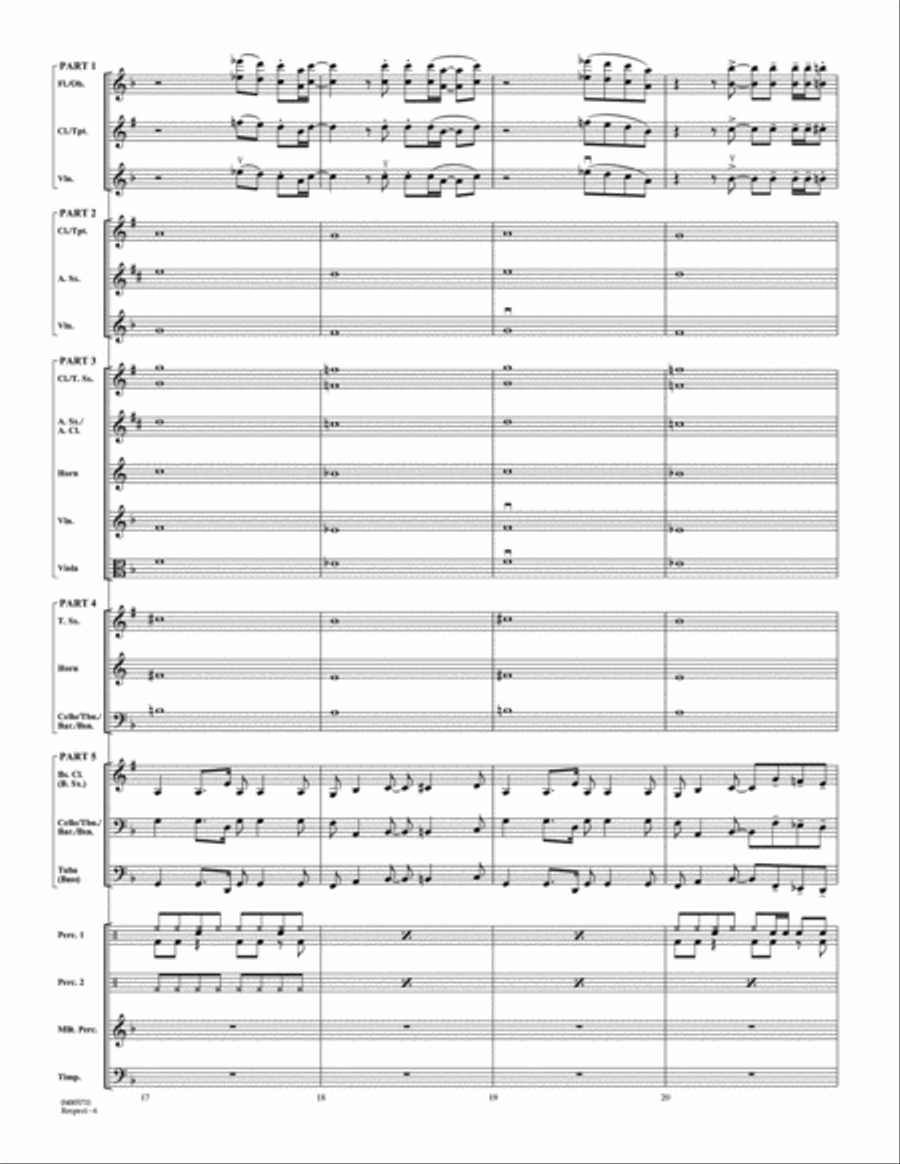 Respect (arr. Johnnie Vinson) - Conductor Score (Full Score) Concert Band scores gallery preview page 6