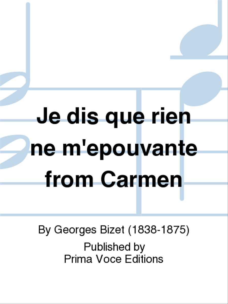 Je dis que rien ne m'epouvante from Carmen Soprano Voice scores gallery preview page 1