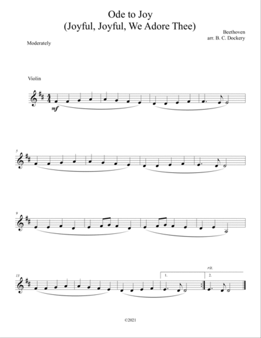Ode to Joy (Violin and Viola Duet with Piano Accompaniment) Ode to Joy (Violin and Viola Duet with Piano Accompaniment) String Duet scores gallery preview page 3