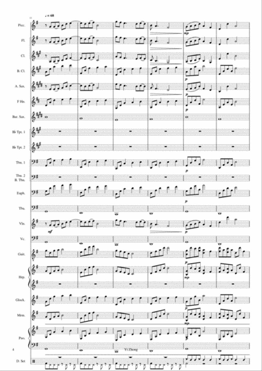 Dream in Foreign Jazz Ensemble scores gallery preview page 4