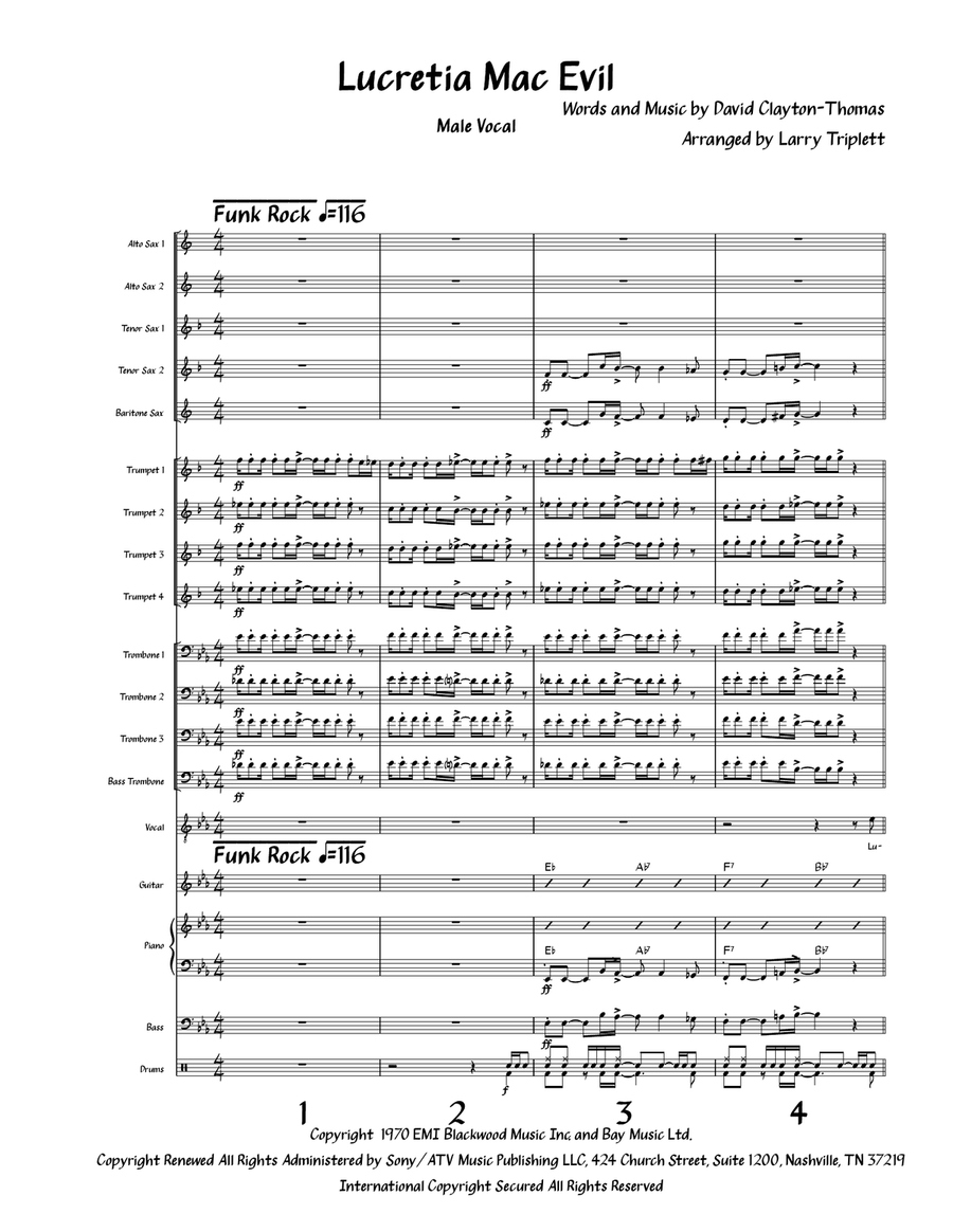 Lucretia Mac Evil Jazz Ensemble scores gallery preview page 1