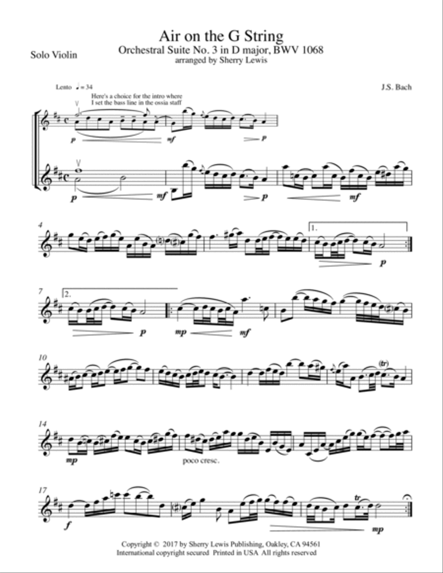 SOLO VIOLIN WEDDING MUSIC - For SOLO VIOLIN COLLECTION SET OF WEDDING CLASSICS - 20 arrangement Violin Solo scores gallery preview page 5