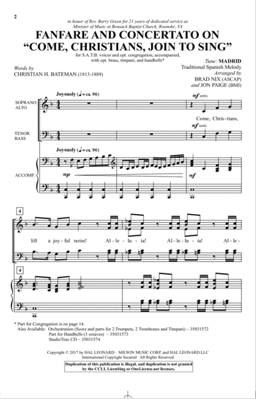Fanfare And Concertato On 