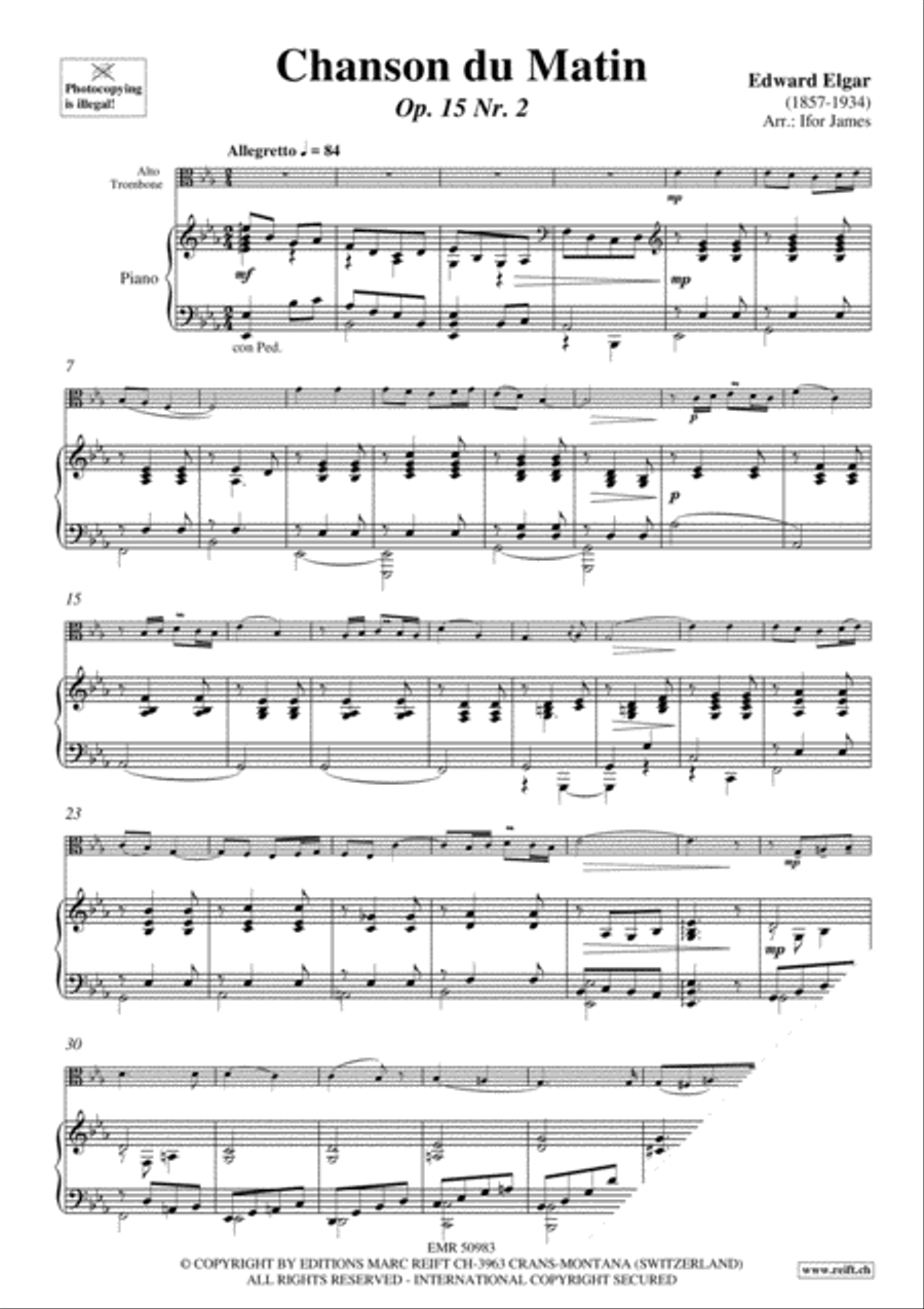 Chanson du Matin Piano Accompaniment scores gallery preview page 3