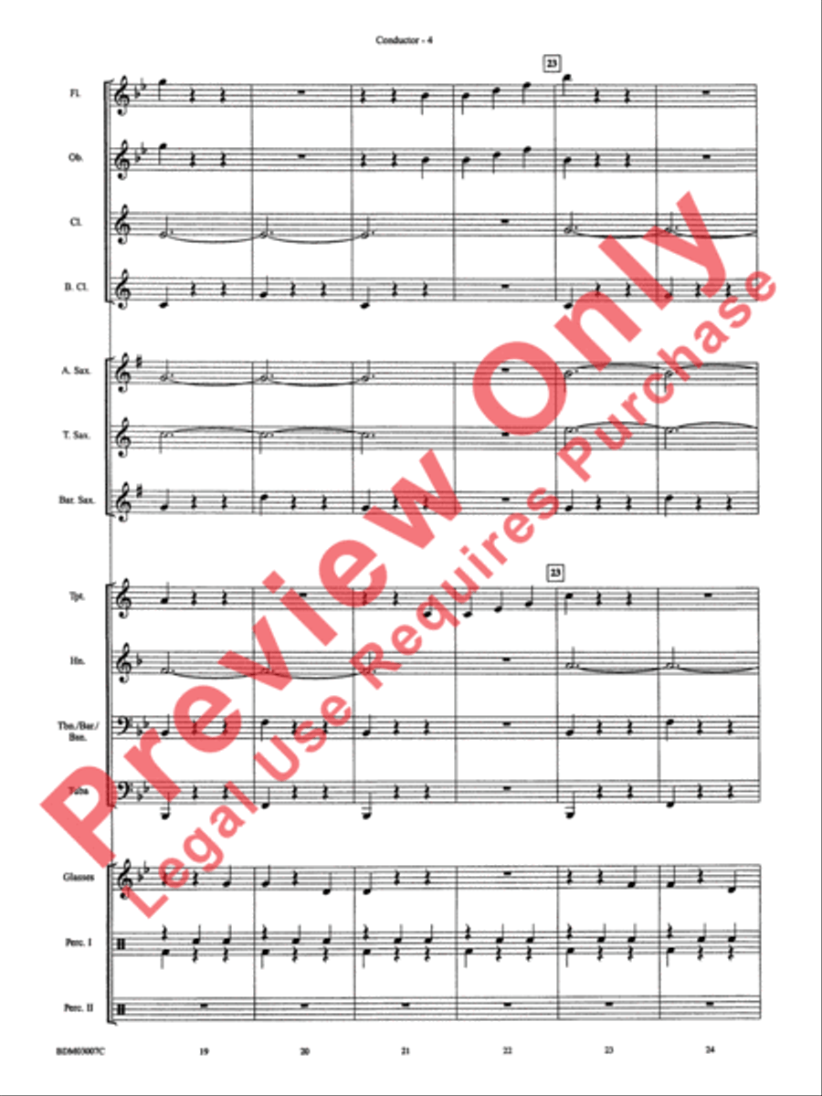 Waltz for Band and Water Glasses (with Apologies to Johann Strauss) Concert Band scores gallery preview page 7