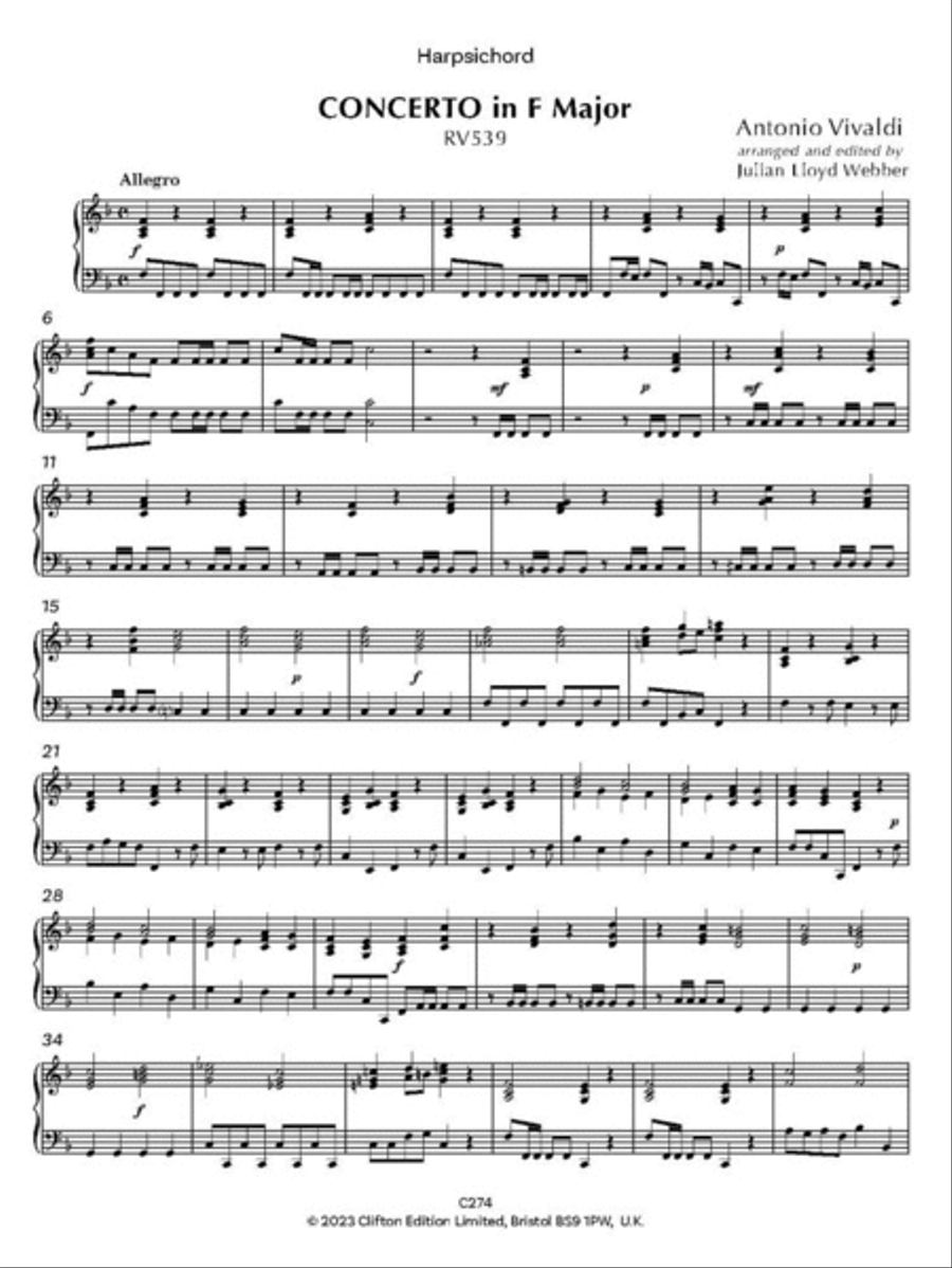 Concerto in F major RV539 Score scores gallery preview page 3