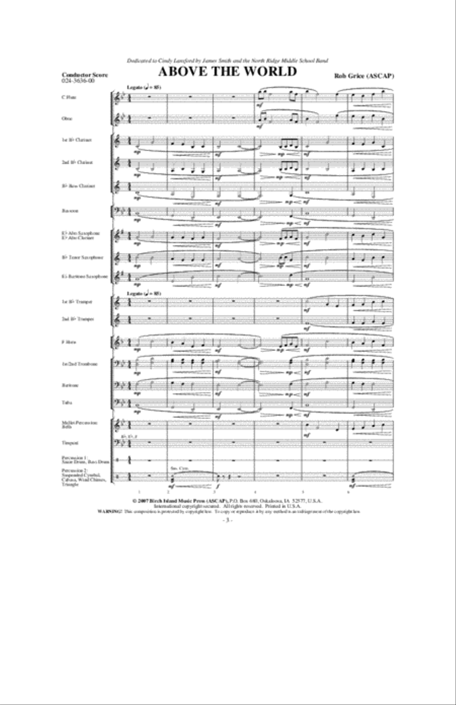 Above the World Above the World Concert Band scores gallery preview page 2