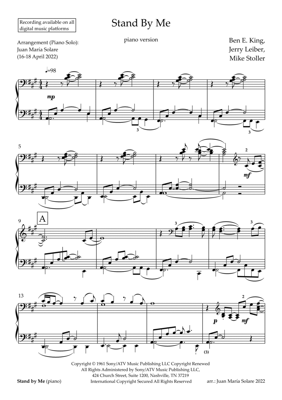 Stand By Me Piano Method scores gallery preview page 1
