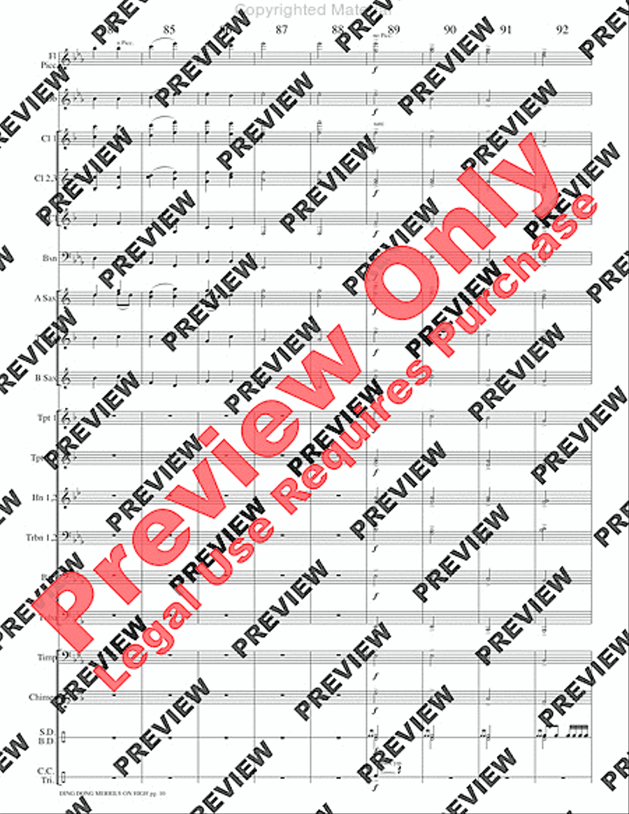 Ding Dong Merrily on High Concert Band scores gallery preview page 13