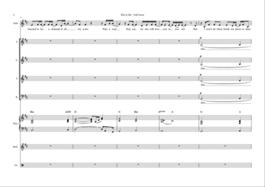 This Is Me Choir scores gallery preview page 4
