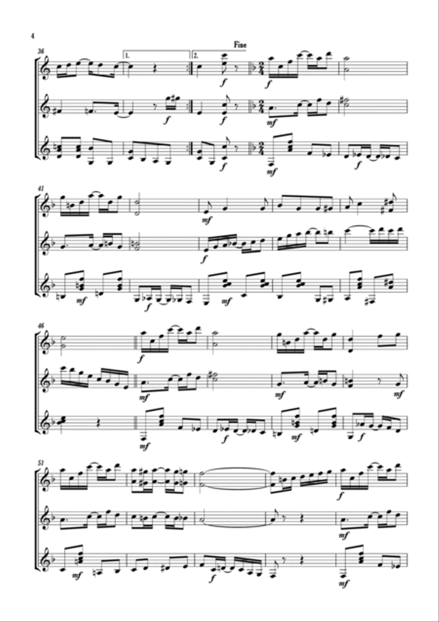 Kansas City Rag Kansas City Rag Guitar Ensemble scores gallery preview page 4