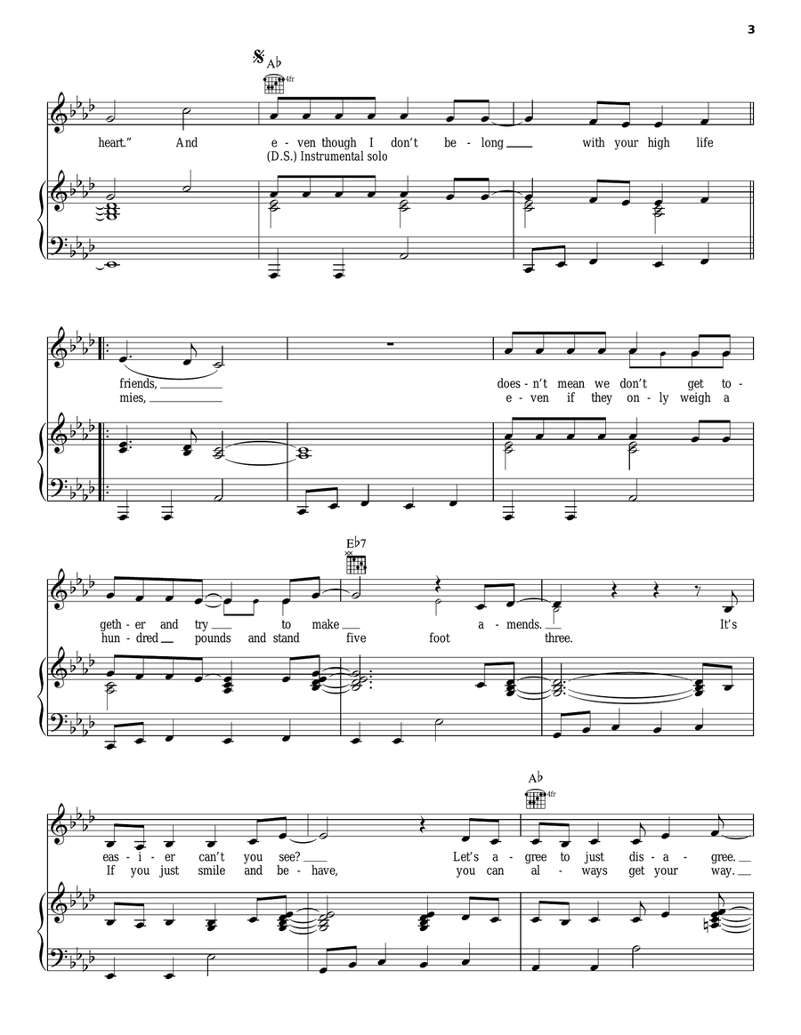 Only Prettier Piano, Vocal, Guitar scores gallery preview page 3
