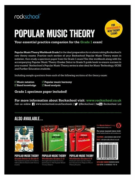 Rockschool: Popular Music Theory Workbook Grade 1