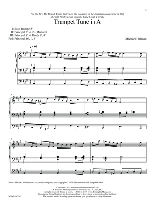 Book cover for Three Trumpet Tunes for Organ