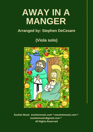 Book cover for Away In A Manger (Viola solo and Piano)