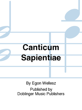 Book cover for Canticum Sapientiae