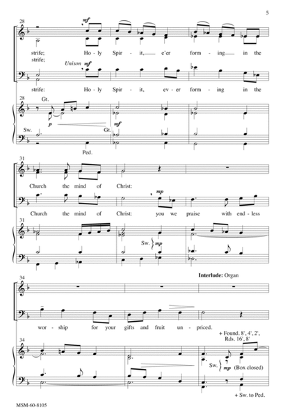 Holy Spirit, Ever Dwelling (Choral Score) image number null
