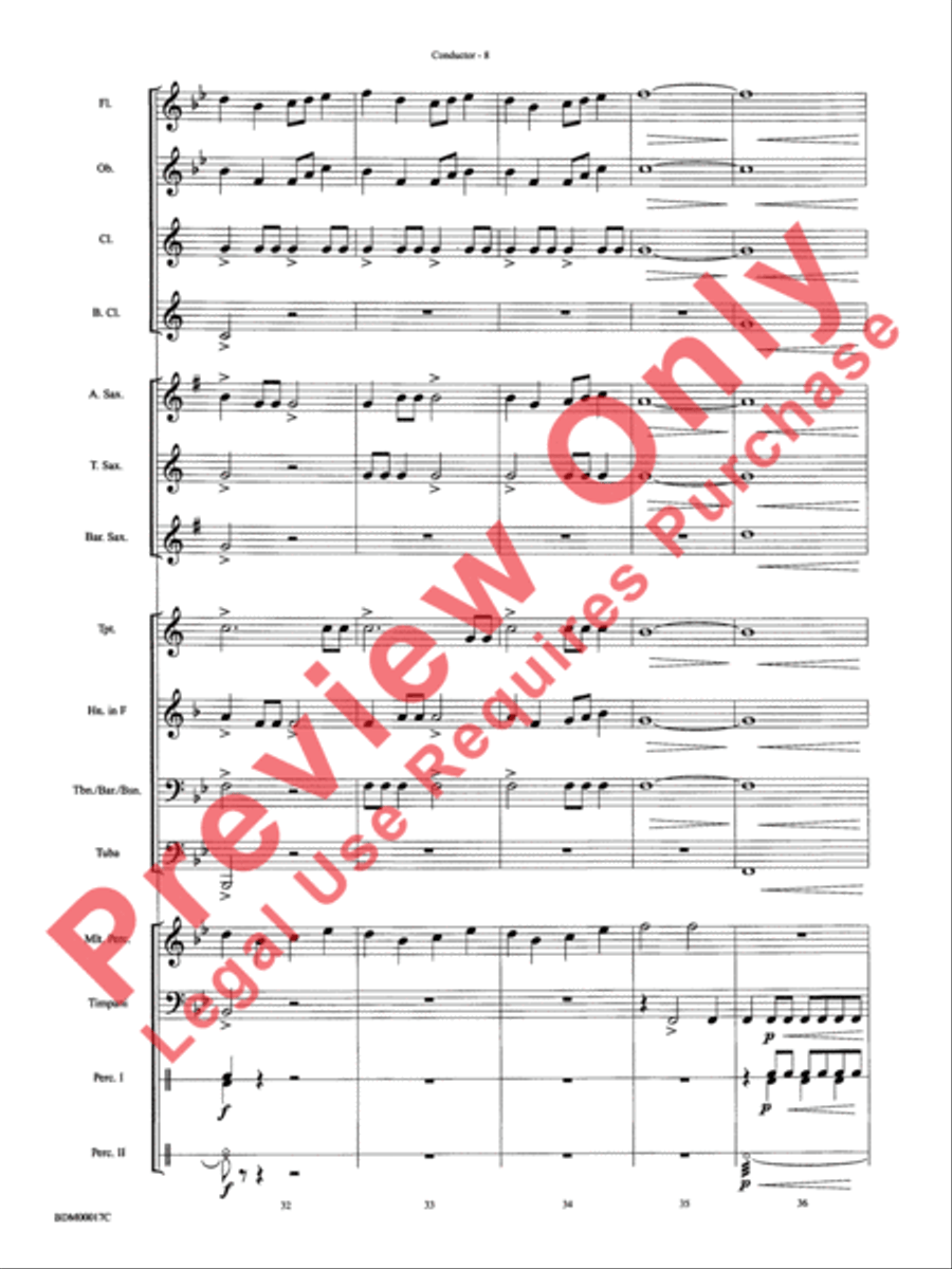 Tidings of Joy! Concert Band scores gallery preview page 11