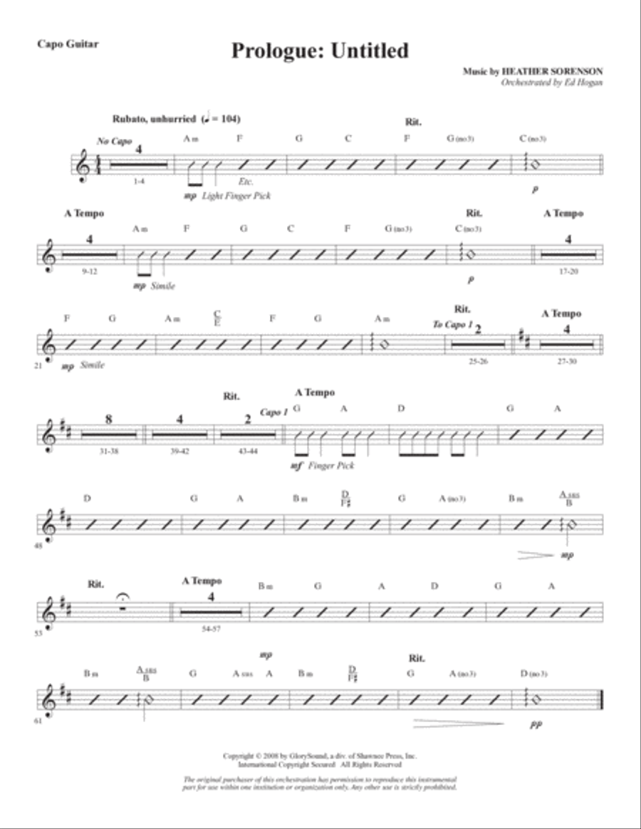 What Wondrous Hope (A Service of Promise, Grace and Life) - Capo Guitar Choir scores gallery preview page 2