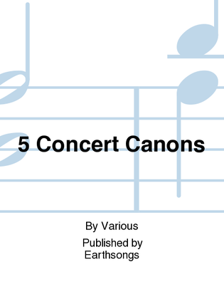 Book cover for 5 concert canons