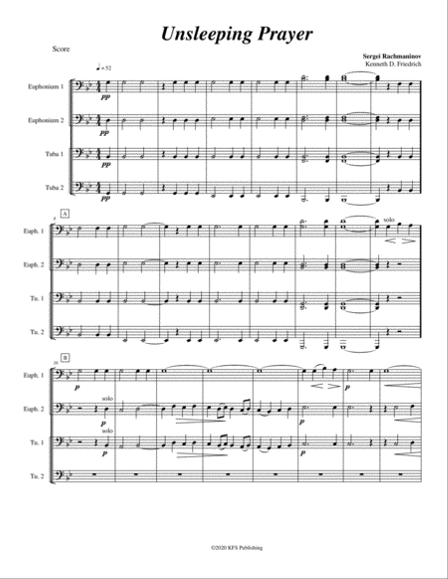 Unsleeping Prayer Divisi scores gallery preview page 1
